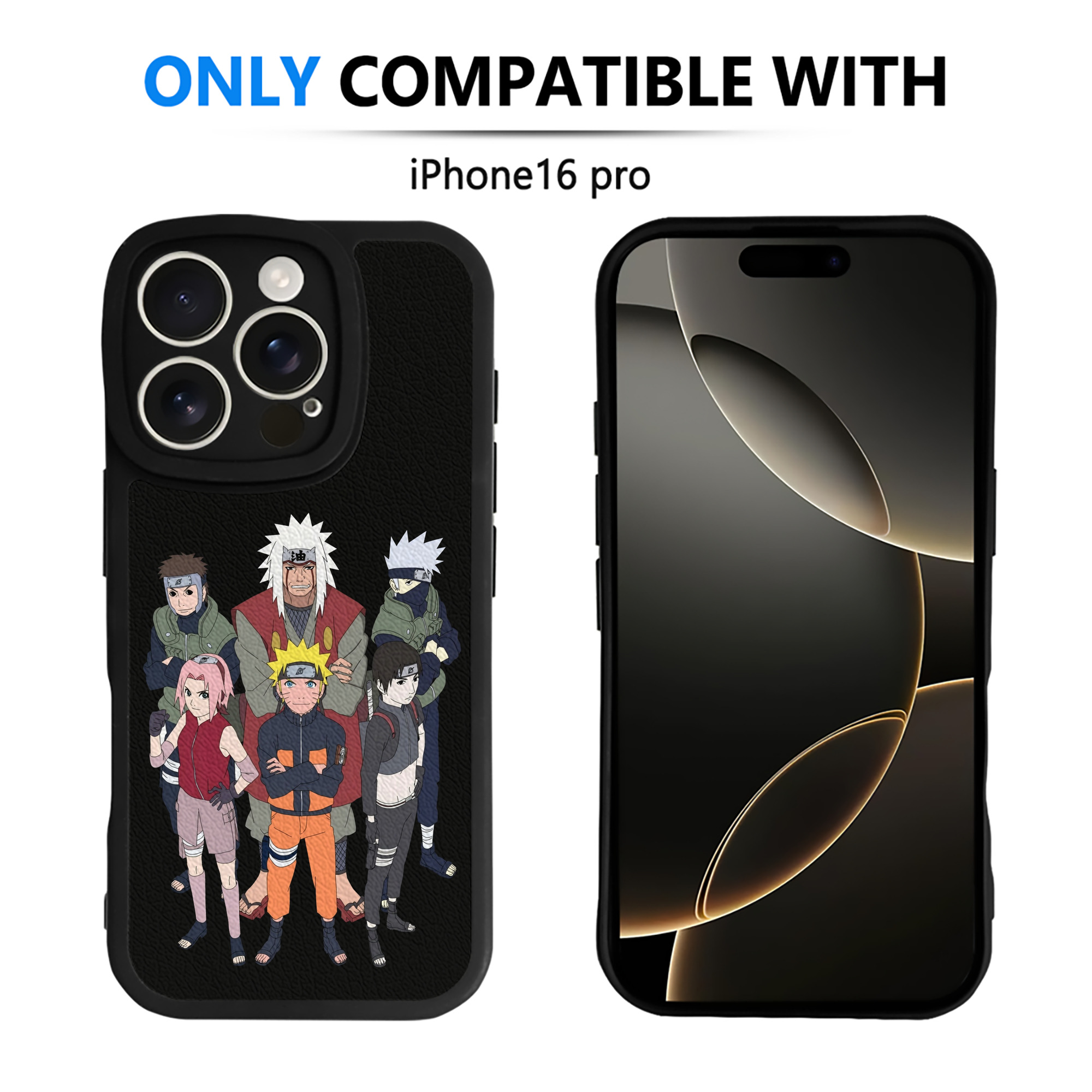 （画像用） NARUTO -ナルト- うずまき ナルト Uzumaki Naruto 【iPhone 16シリーズ対応】シリコンスマホケース（レザー調） 材質：シリコン